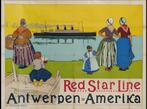 Red Star Line - Originele Affiche - Henri Cassiers, Antiek en Kunst, Ophalen of Verzenden