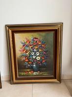 Schilderij vaas met bloemen R. Wolters, Antiek en Kunst, Ophalen