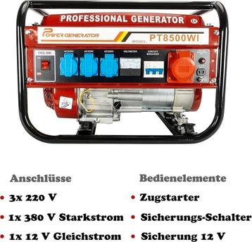 Stroomgroep/generator 6500w nieuw met drijfkracht Actieprijs beschikbaar voor biedingen