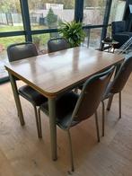 Uitschuifbare eettafel/keukentafel 4-6 personen, Huis en Inrichting, Tafels | Eettafels, Ophalen, Gebruikt, 50 tot 100 cm, 150 tot 200 cm
