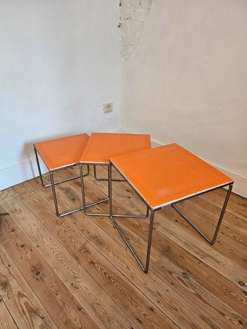 Tables gigognes réversibles Brabantia, années 1970, lot de 3, Enlèvement