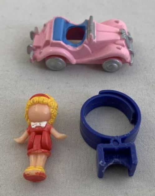 Polly Pocket Polly´s Sports Car Ring Vintage Bluebird 1989, Verzamelen, Poppetjes en Figuurtjes, Gebruikt, Ophalen of Verzenden