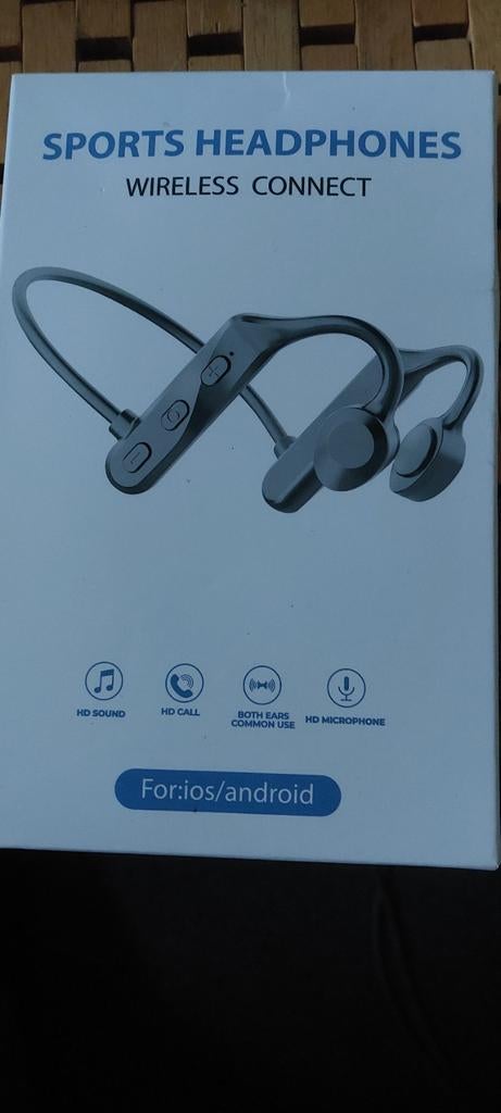 Jamais utilisé écouteurs de sport sans fil à conduction osse, Draadloos