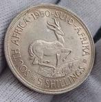 Munt / Zuid-Afrika / 5 Shillings / 1950 / Zeldzaam! / Zi 800, Verzenden, Zuid-Afrika, Losse munt, Zilver