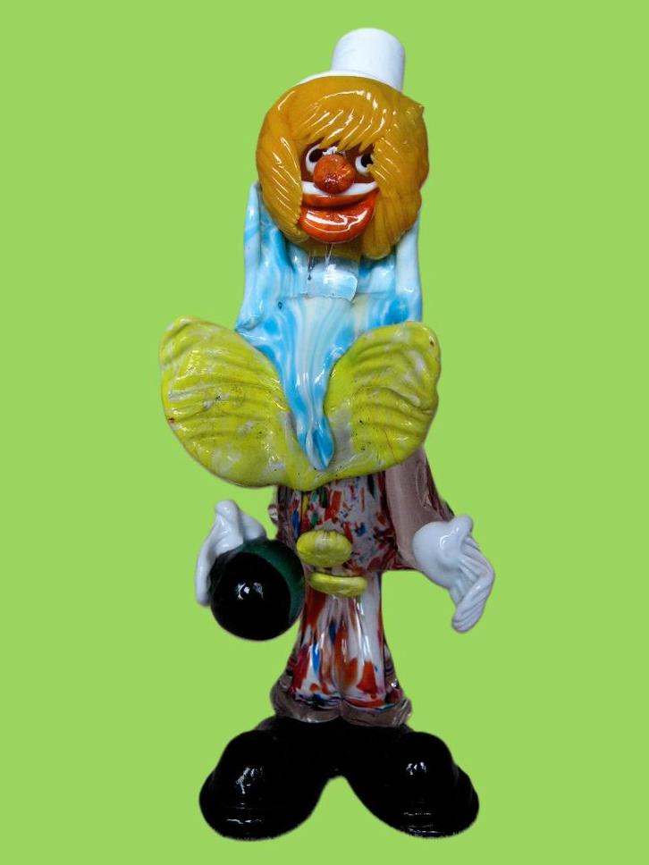 Clown met bal Murano, Antiquités & Art, Antiquités | Verre & Cristal, Enlèvement