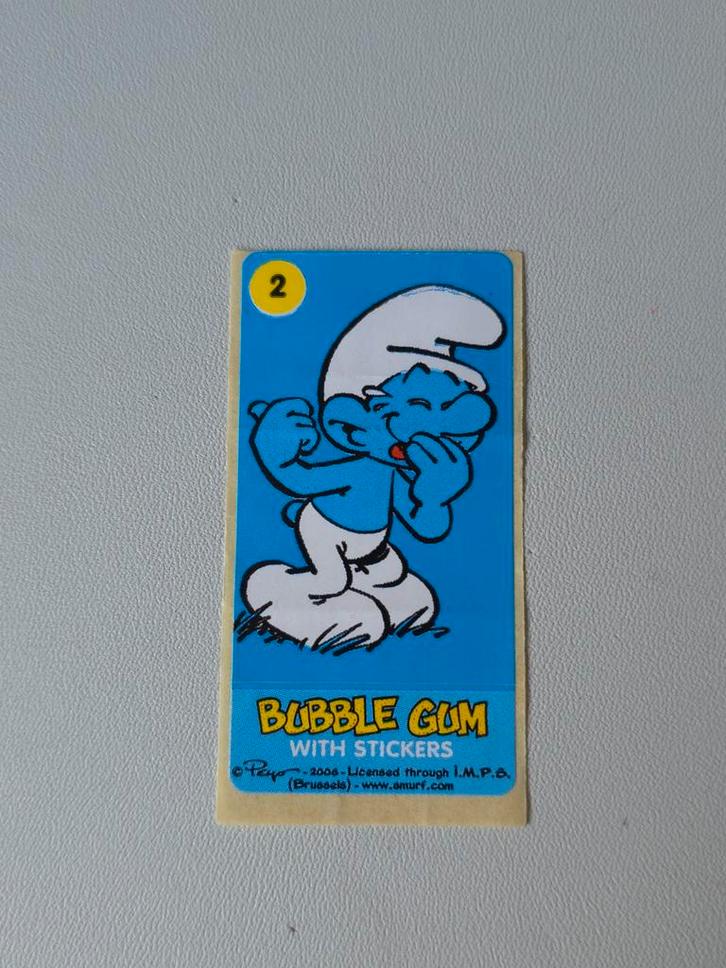 Petit autocollant Schtroumpf Farceur, Collections, Schtroumpfs, Comme neuf, Autres types, Schtroumpf Farceur, Envoi