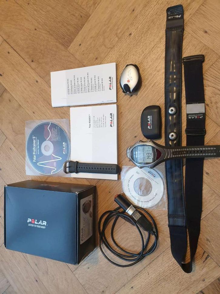 Polar RS800CX sd Run Sporthorloge + borstband + Footpod S3, Handtassen en Accessoires, Sporthorloges, Windows, Ophalen