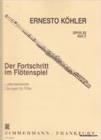 Ernesto köhler der fortschritt im flötenspiel opus 33 heft2, Musique & Instruments, Partitions, Enlèvement ou Envoi, Flûte traversière ou Piccolo