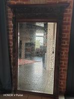 Antieke eikenhouten spiegel, Ophalen, Rechthoekig, 100 tot 150 cm, 150 tot 200 cm