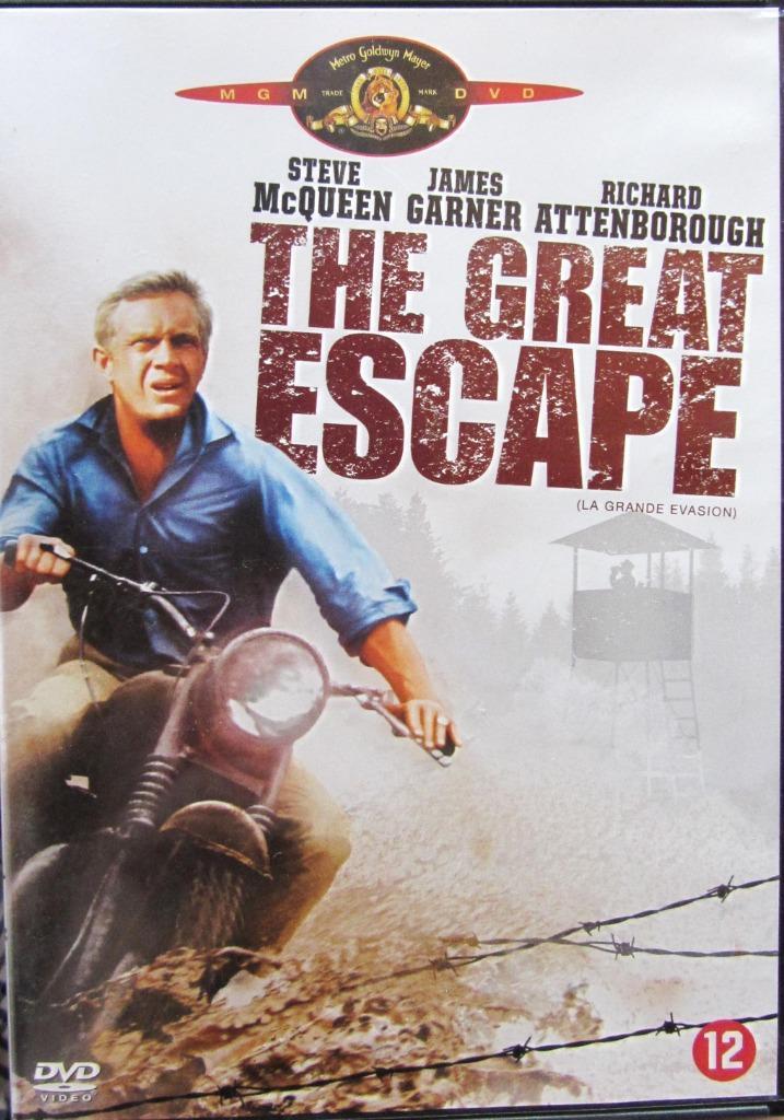 DVD OORLOG- THE GREAT ESCAPE (STEVE MCQUEEN EN VELE ANDEREN), Cd's en Dvd's, Dvd's | Actie, Zo goed als nieuw, Oorlog, Alle leeftijden