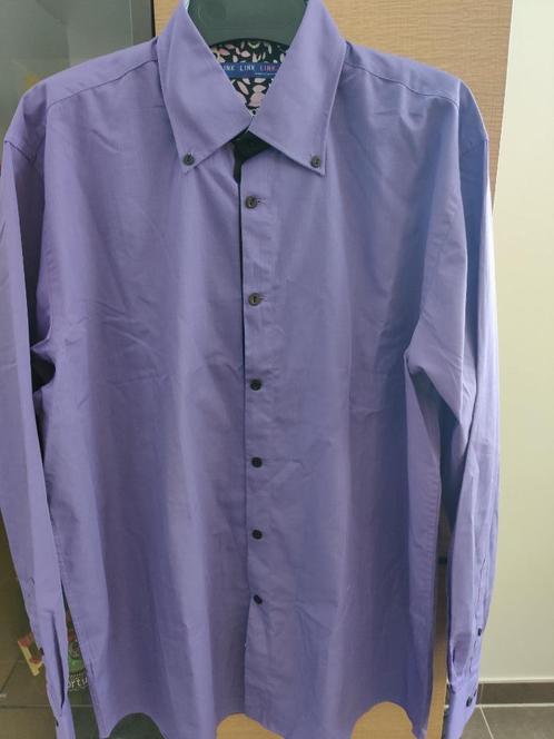 hemd met lange mouwen, Kleding | Heren, Overhemden, Nieuw, Halswijdte 41/42 (L), Paars, Ophalen