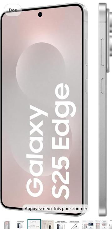 Nouveau Samsung S25 Edge Silver 5G 256Go Neuf facture Orange, Télécoms, Enlèvement, Neuf, Argent