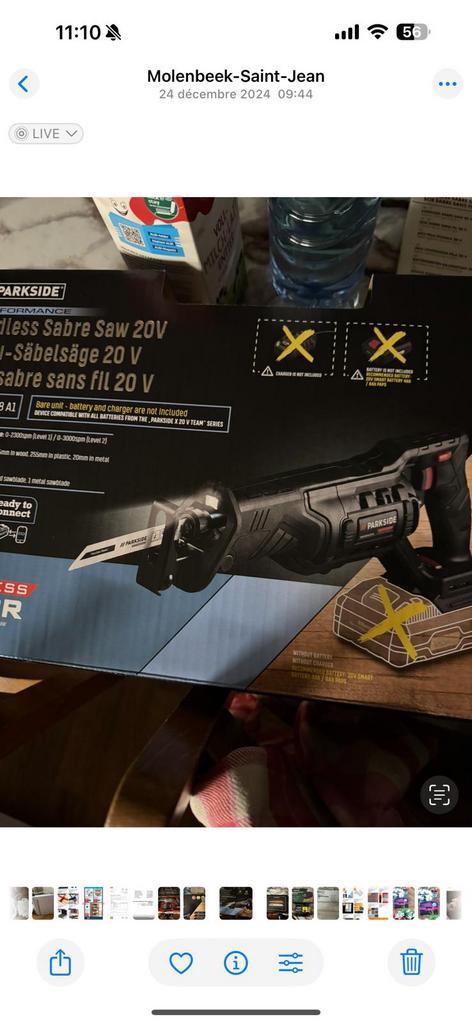 Scie sabre sans fil, Bricolage & Construction, Outillage | Scies mécaniques, Comme neuf, Scie sabre, Enlèvement ou Envoi