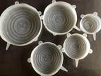Silicone deksels transparant 5 Stuks, Huis en Inrichting, Keuken | Keukenbenodigdheden, Ophalen of Verzenden, Gebruikt