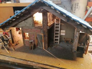 artisanale kerststal beschikbaar voor biedingen