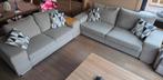 lichtgrijze 3- en 2-zit, Huis en Inrichting, Ophalen, Gebruikt, 75 tot 100 cm, Stof