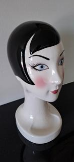 Vintage porseleinen mannequin hoofd - etalagehoofd - display, Antiek en Kunst, Curiosa en Brocante, Ophalen of Verzenden