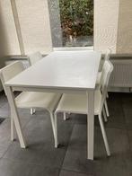 Keukentafel met stoelen, Huis en Inrichting, Ophalen, Metaal, 50 tot 100 cm, Zo goed als nieuw