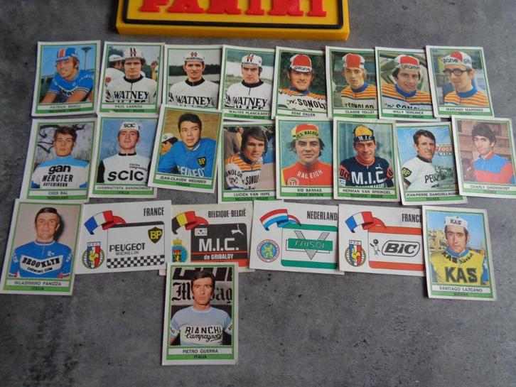 Panini wielrennen  stickers sprint 74 anno 1974 23x diverse, Hobby en Vrije tijd, Stickers en Plaatjes, Zo goed als nieuw, Verzenden