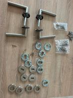8 Klinken/Deurgrepen inox, Ophalen, Zo goed als nieuw, Inox, Klink of Kruk