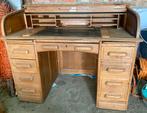 Oude houten bureau met rolluik, Ophalen, Gebruikt, Bureau