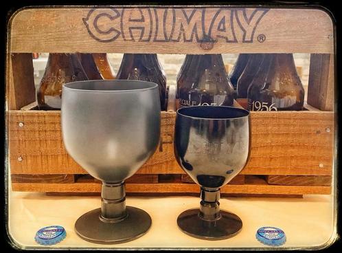 Lot de 2 verres chimay - degustation a l’aveugle, Verzamelen, Glas en Drinkglazen, Zo goed als nieuw, Bierglas, Ophalen of Verzenden