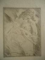 Félicien ROPS eau-forte pointe sèche érotique 'Grosse Gaieté, Enlèvement ou Envoi