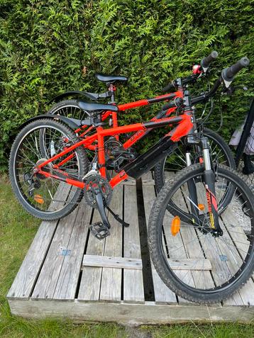 2 x Rockrider 500 24 inch zwart/oranje 9-12 jaar beschikbaar voor biedingen