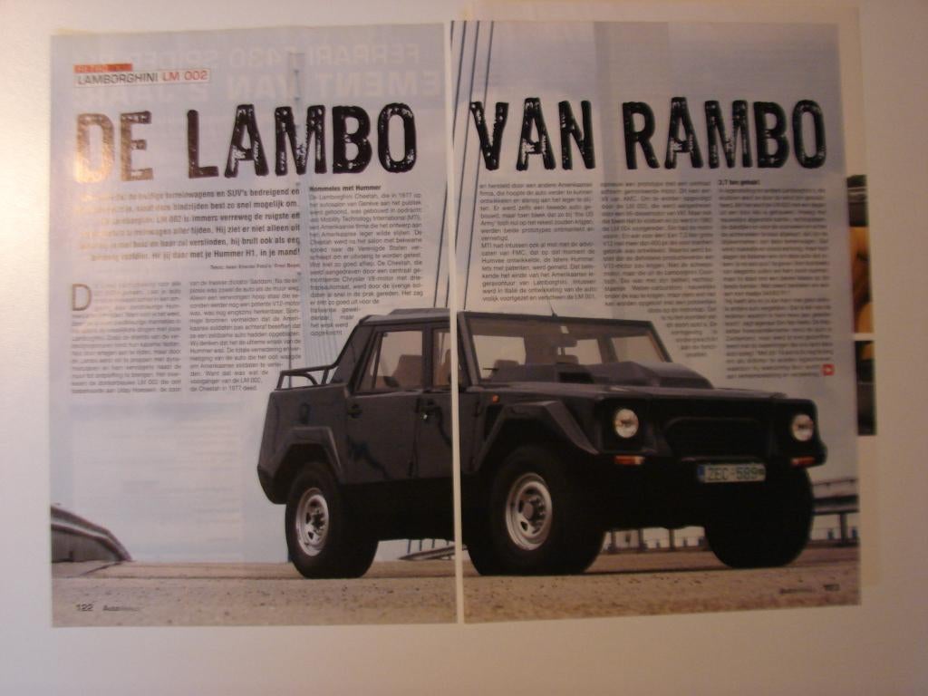 Artikel Lamborghini LM 002, Boeken, Ophalen of Verzenden, Zo goed als nieuw, Overige merken