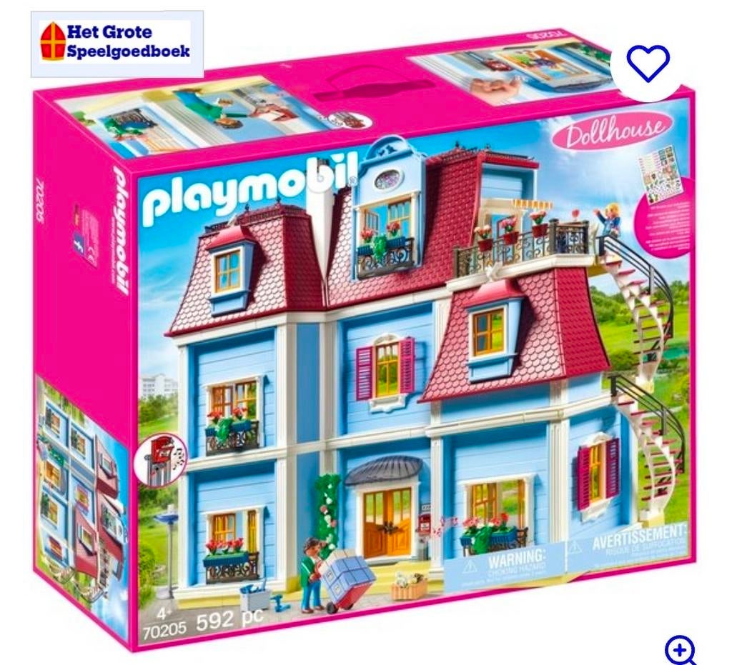 Playmobil dollhouse + extra sets inrichting, Ophalen, Zo goed als nieuw, Poppenhuis