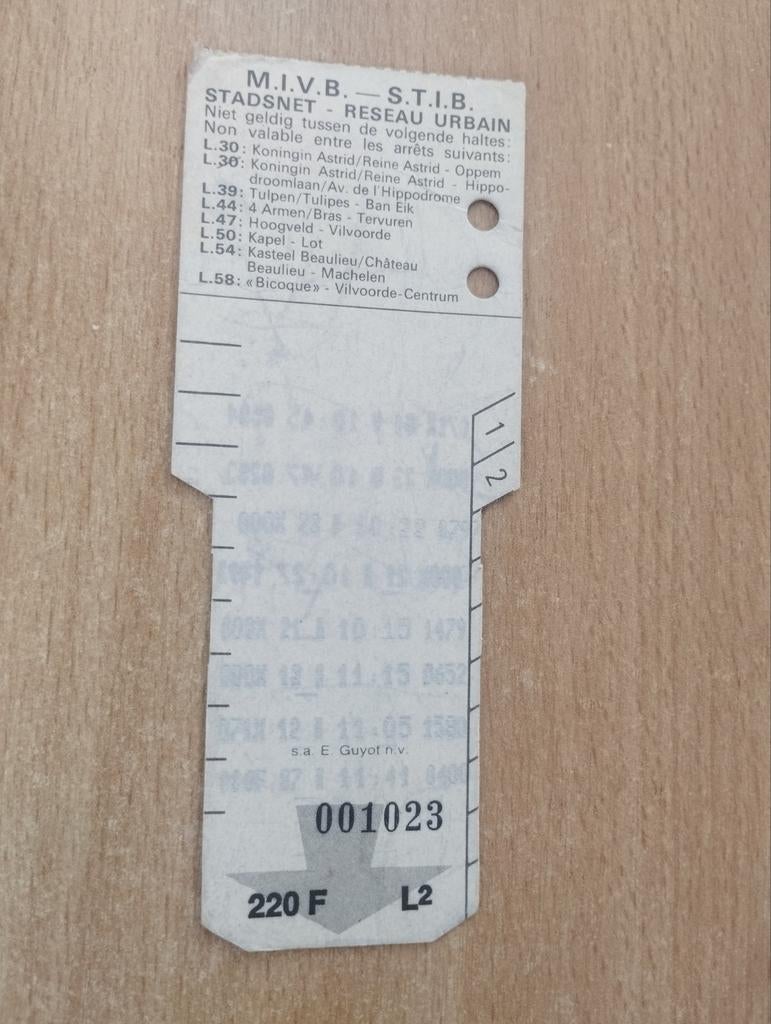 Ancien Carte tram Bruxelles STIB MIVB, Collections, Enlèvement ou Envoi, Tram