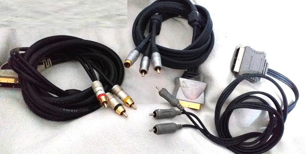 Lot 3 cable scart video et RCA, TV, Hi-fi & Vidéo, Lecteurs vidéo, Envoi