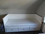 één persoons bed uitrekbaar tot 2 persoons bed, Ophalen, Zo goed als nieuw, Wit