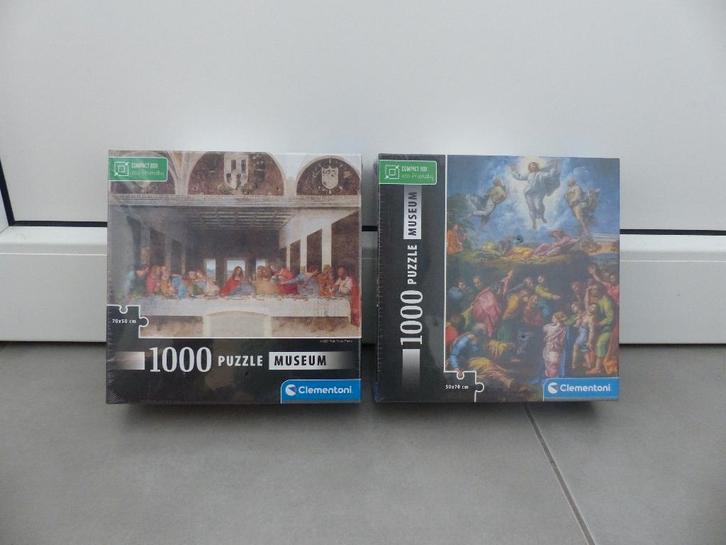Puzzels Clementoni Museum - 1000 stuks - 2 stuks, Hobby en Vrije tijd, Denksport en Puzzels, Zo goed als nieuw, Legpuzzel, 500 t/m 1500 stukjes