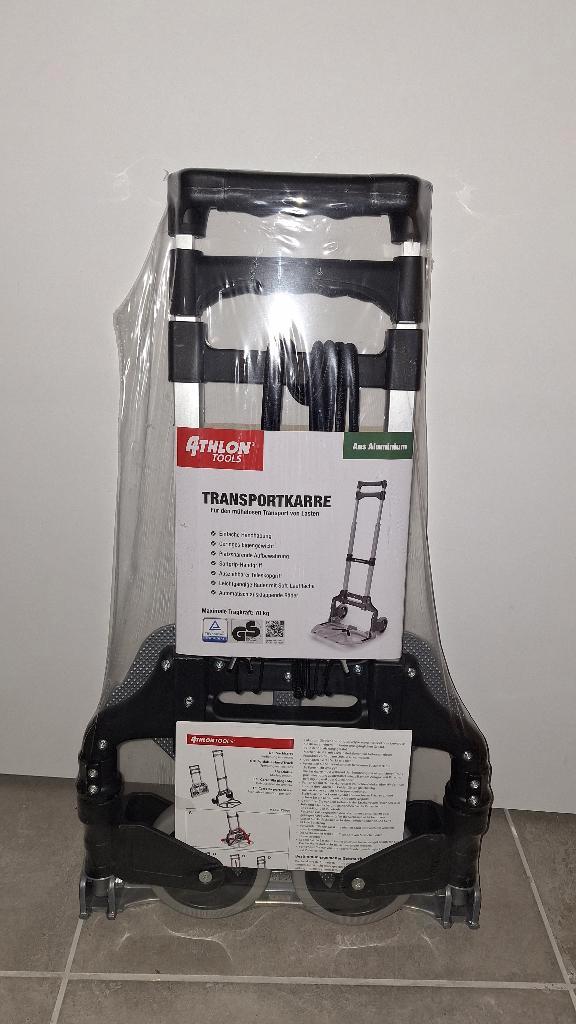 Chariot à main pliable ATHLON TOOLS 70 kg, Bricolage & Construction, Chariots de transport, Neuf, Diable, 60 à 80 litres, Enlèvement ou Envoi