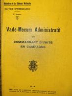 Vade-mecum administratif du commandant d'unité en campagne, Avant 1940, Utilisé, Armée de terre, Envoi