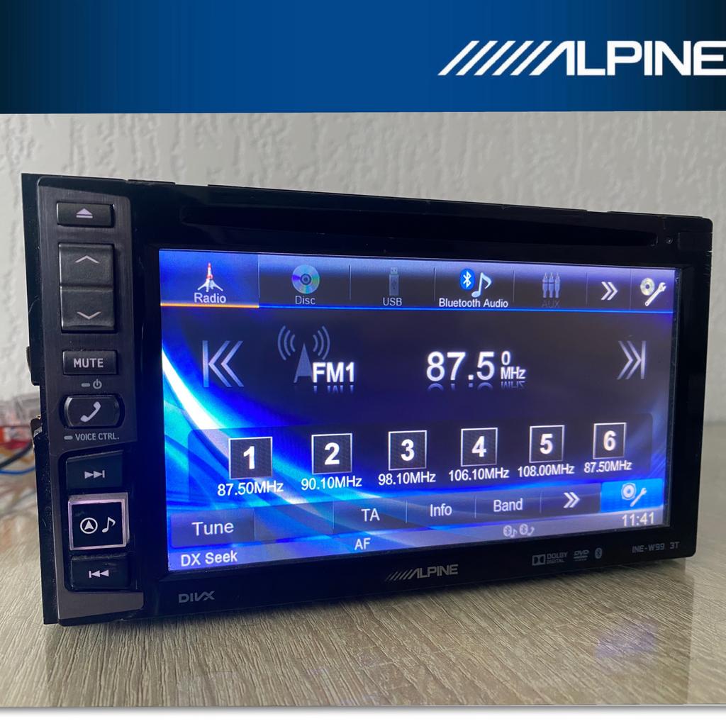 ////Alpine dubbeldin radio navigatie Bluetooth touchscreen, Verzenden, Gebruikt