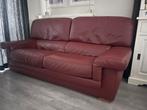 Lederen salon 2 en 3 zit, Ophalen, Gebruikt, Leer