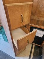 vintage archiefkast hout, Enlèvement, Utilisé, 100 à 150 cm, Moins de 50 cm