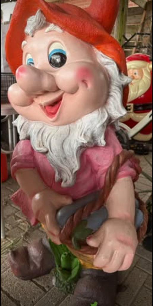 XXL Vintage Kabouter 115cm – Grote Tuinvriend, Collections, Efteling, Comme neuf, Enlèvement