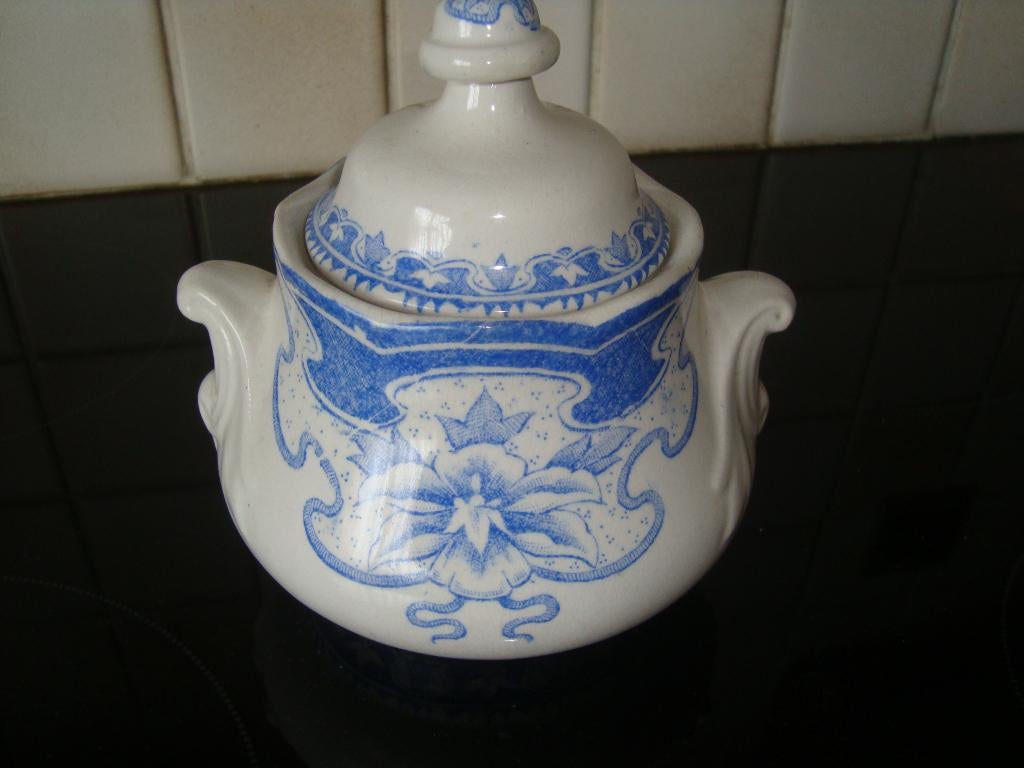 Art Nouveau suikerpot., Ophalen