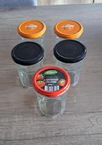 confituur potten 5 stuks, Huis en Inrichting, Keuken | Potten en Pannen, Ophalen, Zo goed als nieuw, Glas, Pot, Bus of Blik