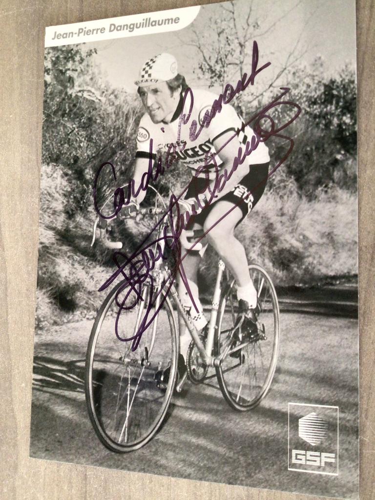 Wielerkaart team peugeot jean pierre danguillaume signe, Verzenden, Zo goed als nieuw