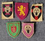 Lot de 5 ecussons ABL, Collections, Enlèvement ou Envoi, Armée de terre, Emblème ou Badge