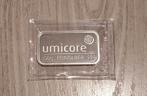 100 gram Umicore zilverbaar, Enlèvement