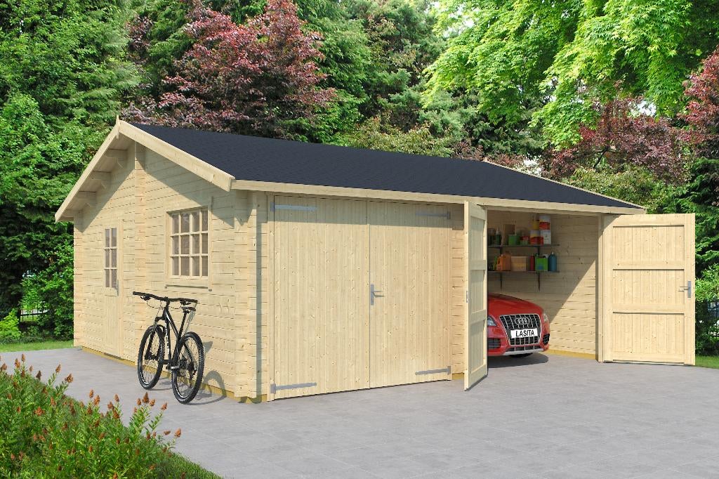 Garage en bois Falkland avec portes en bois, Envoi, Neuf