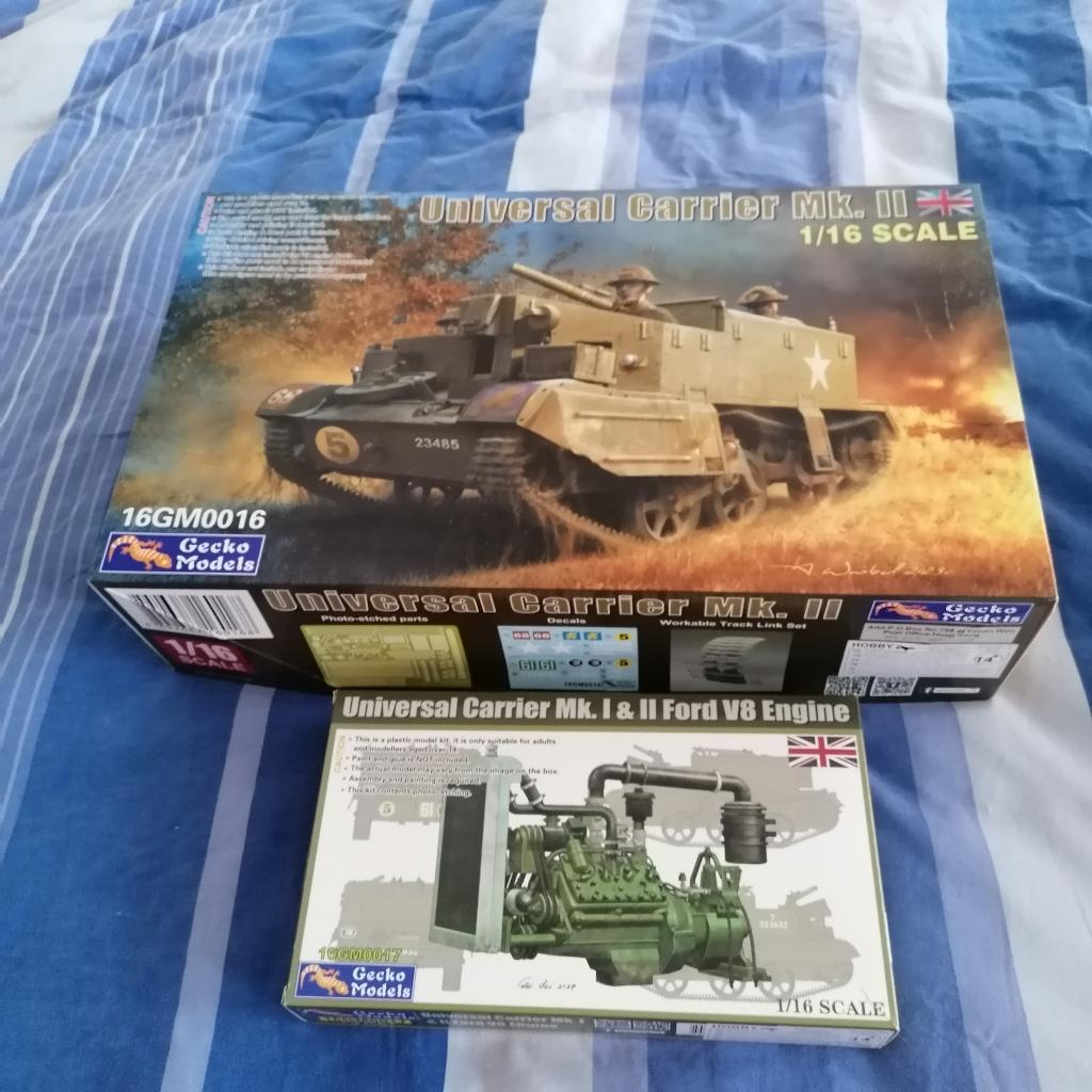 Universal Carrier MKII +moteur  Gecko models 1/16, Hobby & Loisirs créatifs, Modélisme | Voitures & Véhicules, Neuf, Autres marques