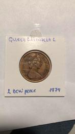 Gr.Britt. 2 new pence 1979, queen Elizabeth2, Verzenden, Losse munt