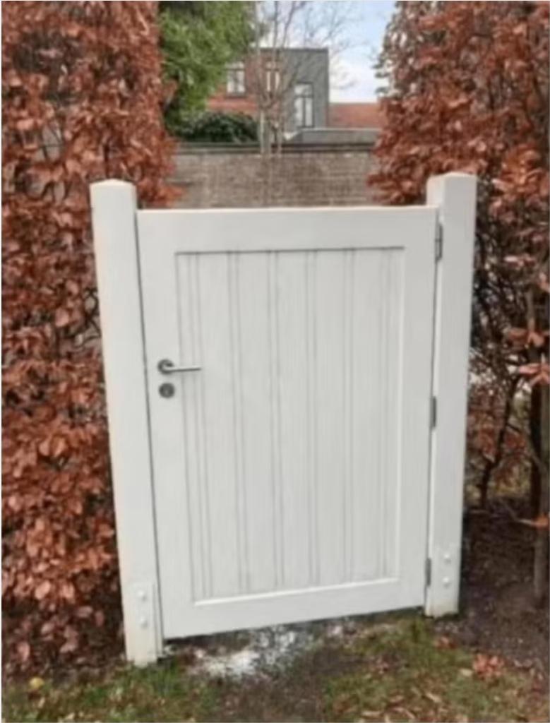 tuindeur Exclusieve Padouk Tuinpoort – Massief Hardhout, Ophalen, Gebruikt