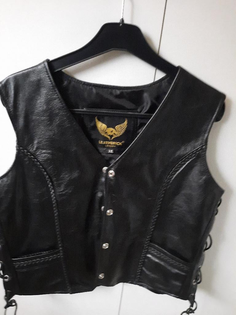 leren herenvestje  nieuw !!, Kleding | Heren, Ophalen of Verzenden, Nieuw, Maat 56/58 (XL), Zwart